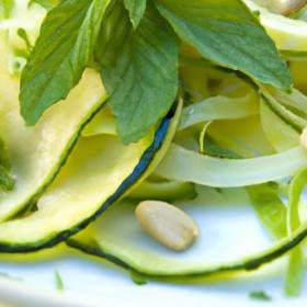 Zesty Zucchini Ribbon Salad with Lemon & Fresh Mint Twist
