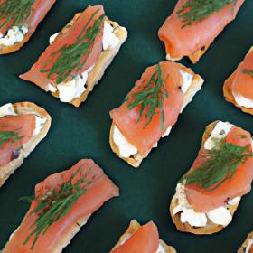 Elegant Bites: Crafting Smoked Salmon & Dill Canapés Delight