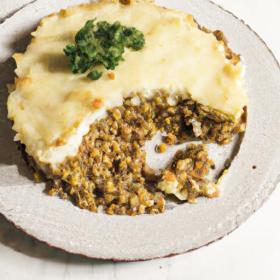 Hearty Lentil Shepherd’s Pie with Creamy Parsnip Topper