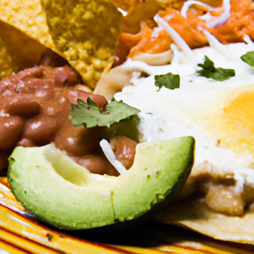 Morning Crunch: Savor Breakfast Tostadas with Refried Beans