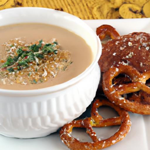 Savor the Flavor: Creamy Beer Cheese Soup with Pretzels