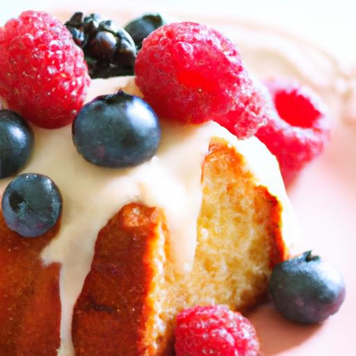 Heavenly Angel Food Cake Topped with Fresh, Juicy Berries