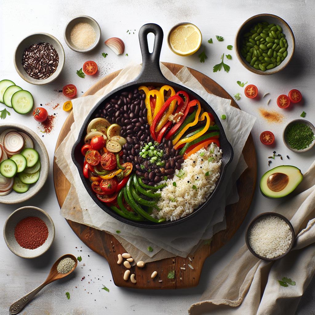 One-Pan Magic: Quick Black Bean & Rice Skillet Delight