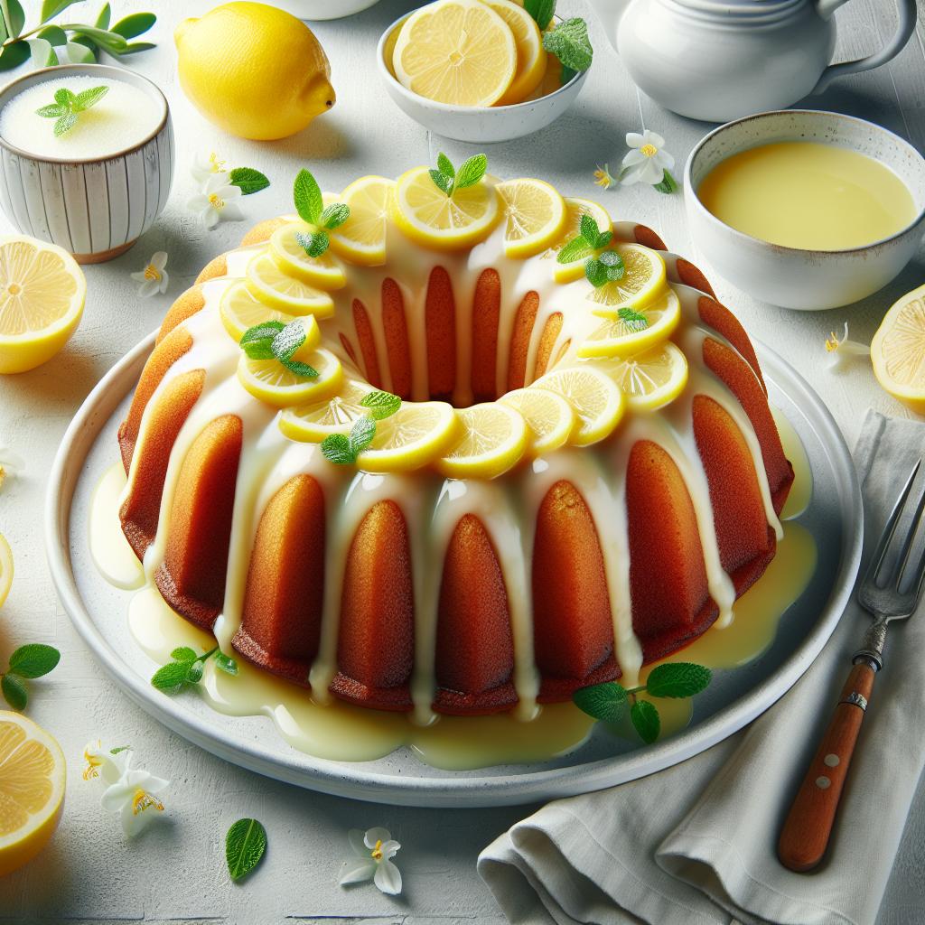 Zesty Lemon Bundt Cake with a Luscious Glaze Delight