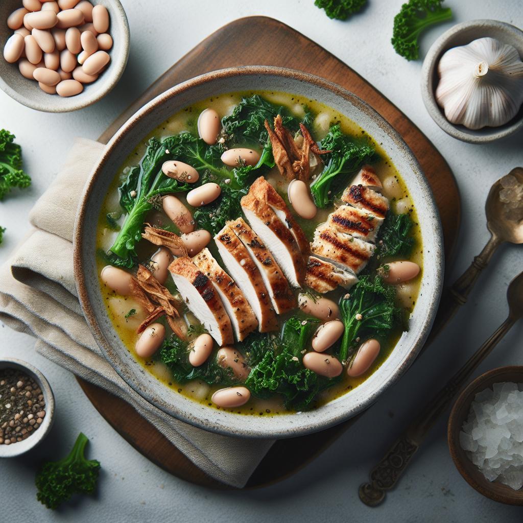 Hearty White Bean & Kale Soup: Tender Chicken Bliss Unveiled