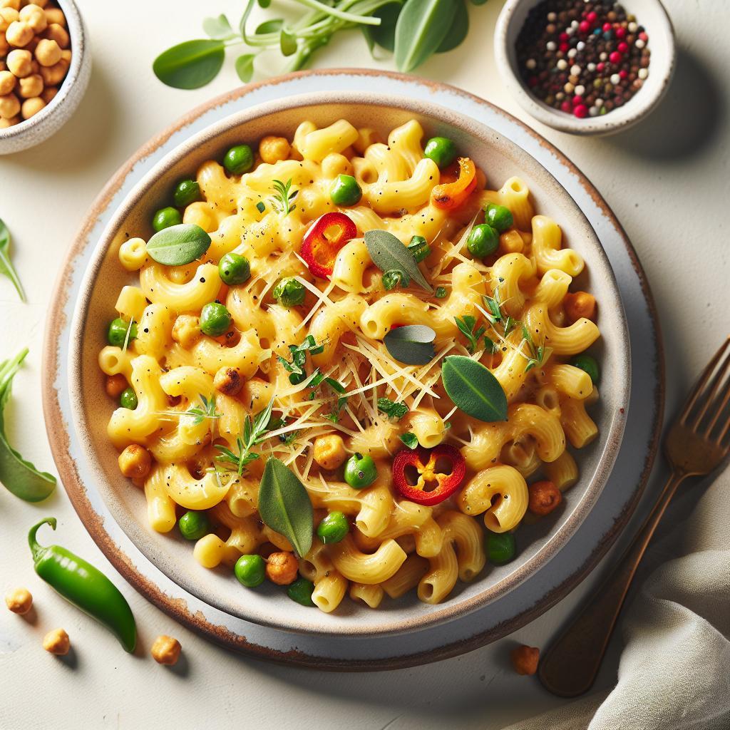 Decadent Vegan Mac & Cheese with Protein-Rich Chickpea Pasta