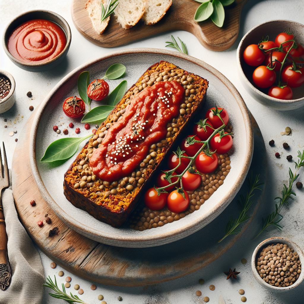 Hearty Vegan Lentil Loaf with Savory Tomato Glaze Bliss