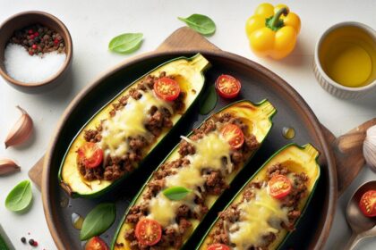 Savory Stuffed Zucchini Boats with Ground Beef Bliss