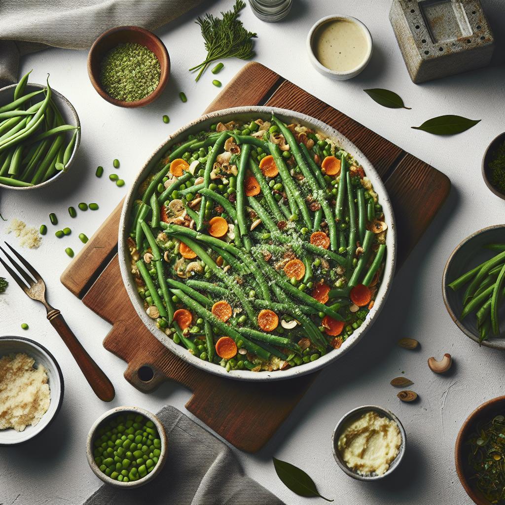 A Flavorful Twist: Simple Vegan Green Bean Casserole Delight