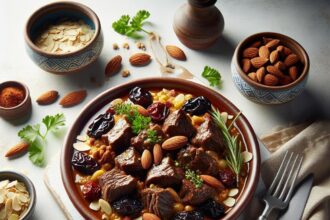 Savor the Flavors: Beef Tagine with Prunes & Almonds Delight
