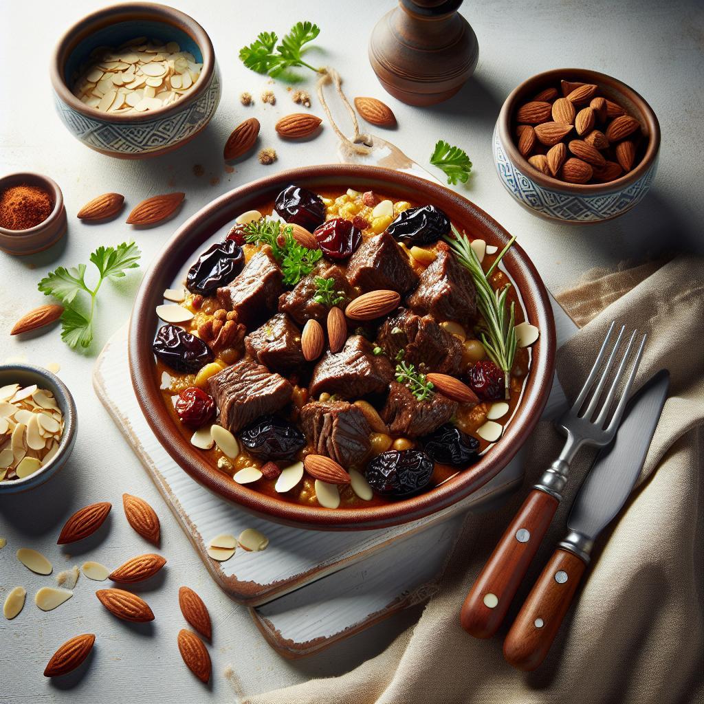 Savor the Flavors: Beef Tagine with Prunes & Almonds Delight