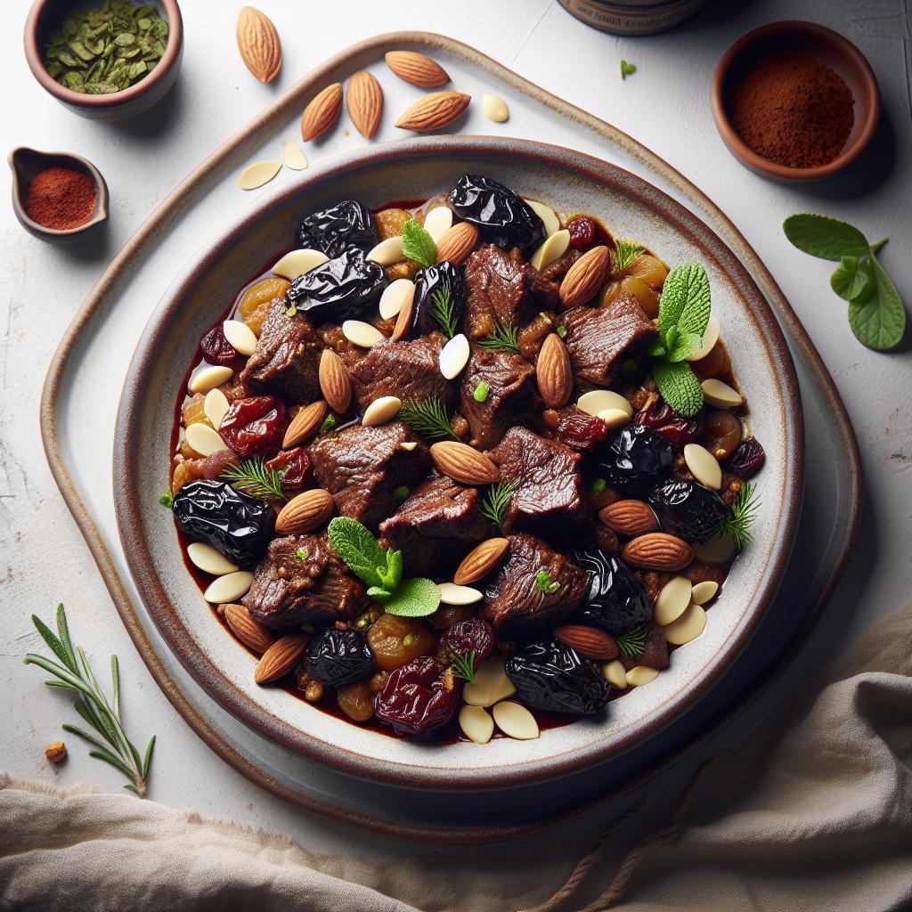Savor the Flavors: Rich Beef Tagine with Prunes & Almonds