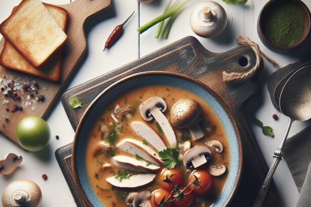 Savoring the Harmony: Turkey and Mushroom Soup Delight