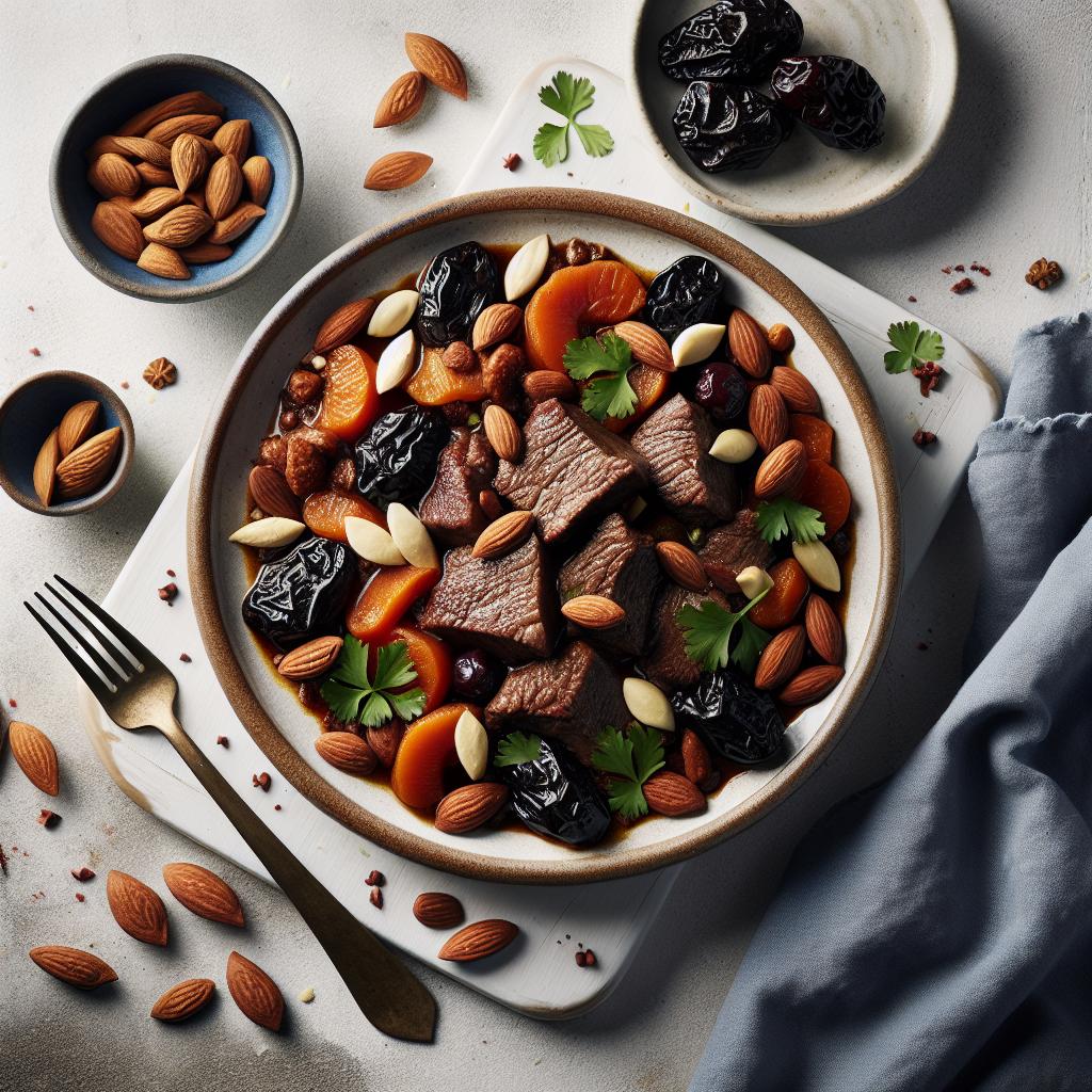 Savor the Flavors: Rich Beef Tagine with Prunes & Almonds