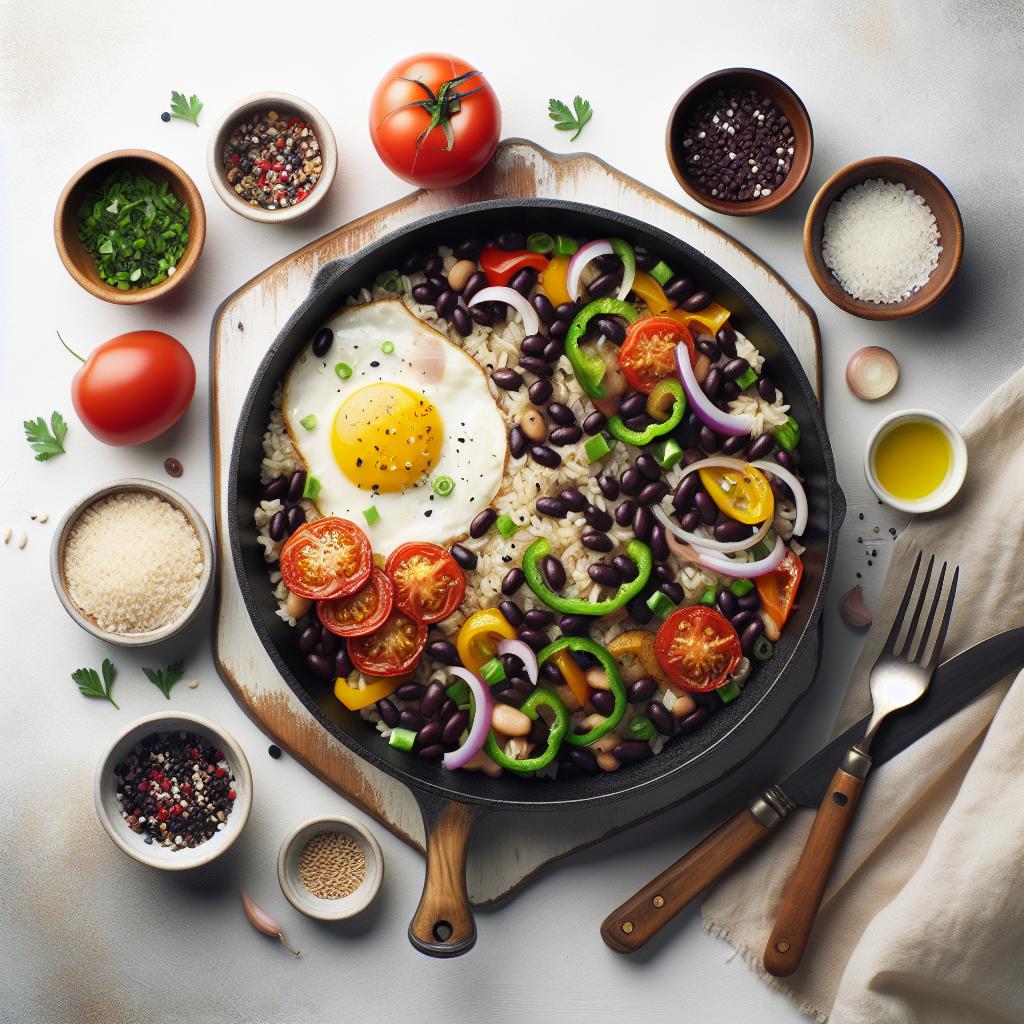 One-Pan Wonder: Quick Black Bean & Rice Skillet Delight