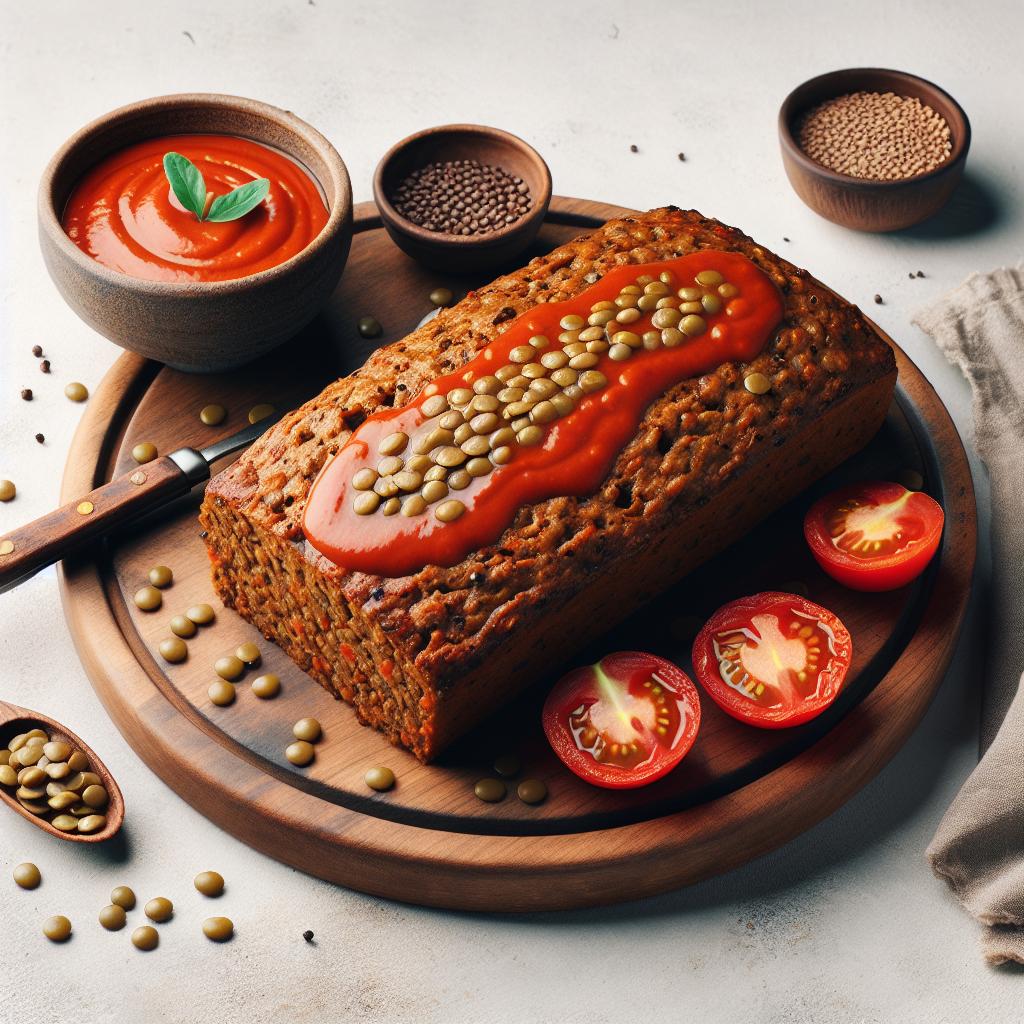 Hearty Vegan Lentil Loaf: Savory Tomato Glaze Delight