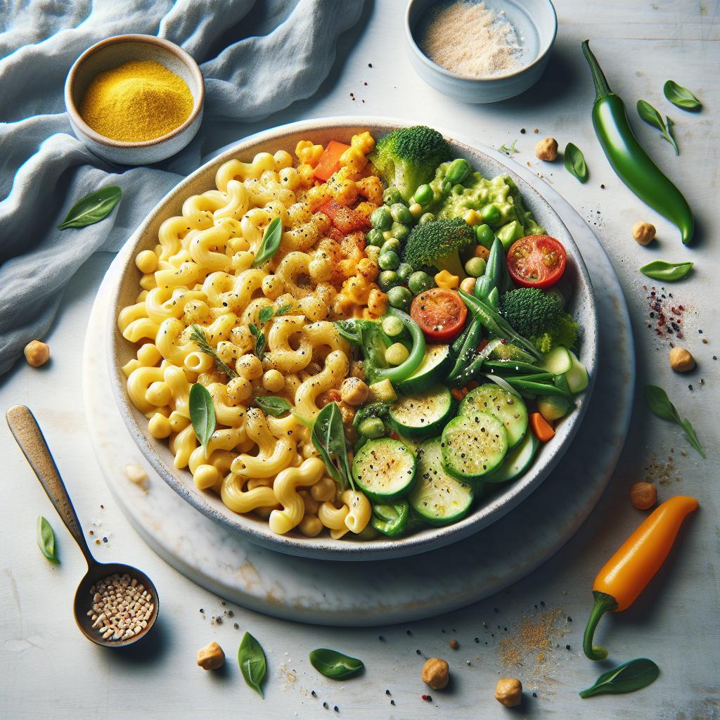 Decadent Vegan Mac & Cheese with Protein-Rich Chickpea Pasta