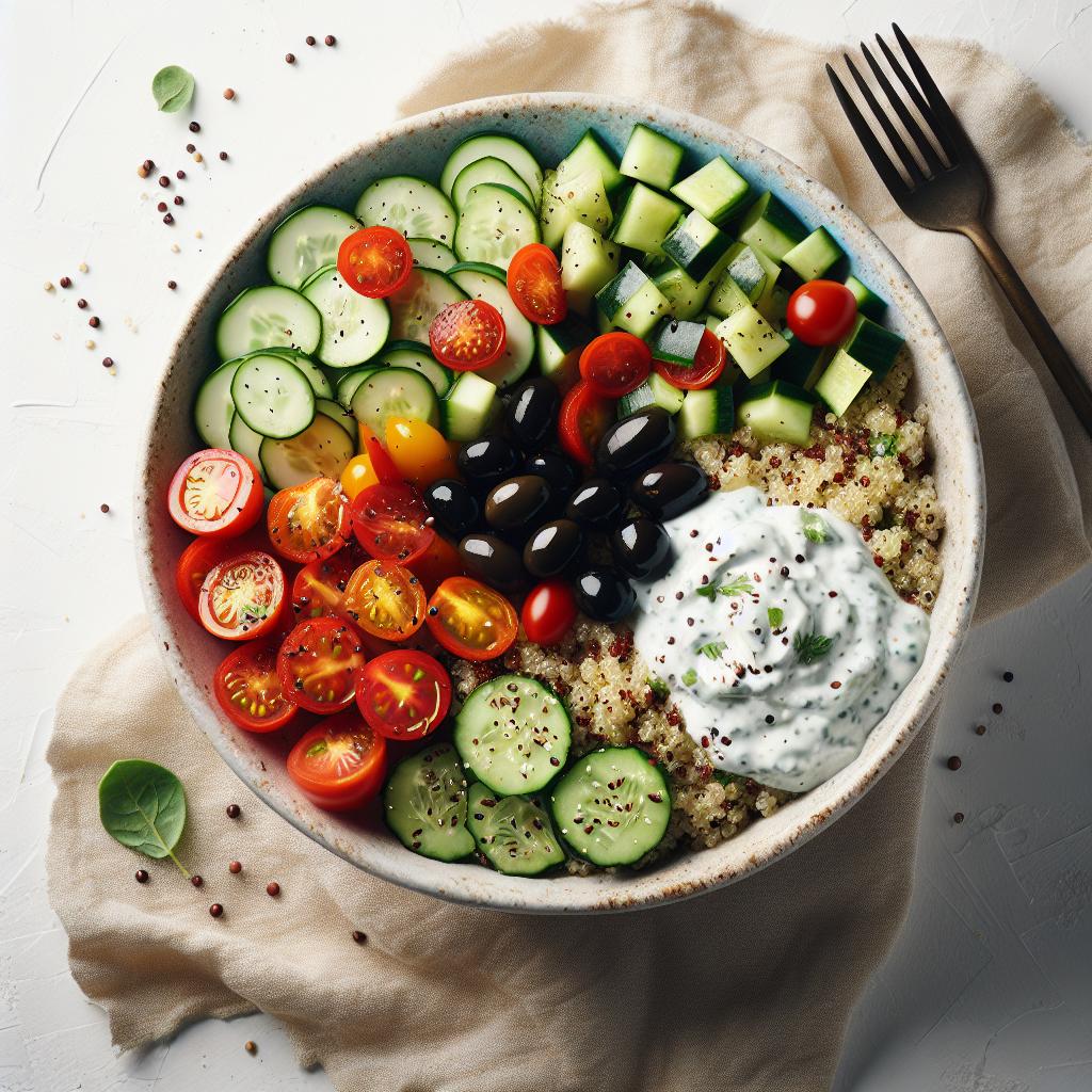 Mediterranean Magic: Wholesome Greek Quinoa Bowls with Tzatziki