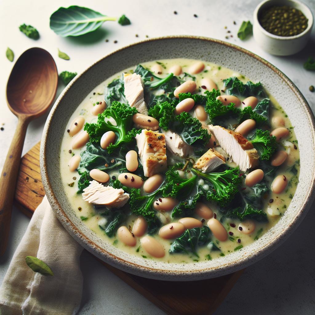 Hearty White Bean & Kale Soup: Tender Chicken Bliss Unveiled