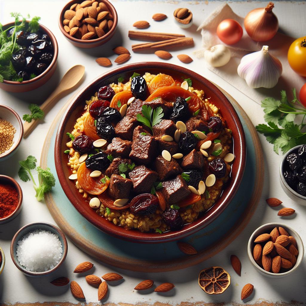 Savor the Flavors: Beef Tagine with Prunes & Almonds Delight