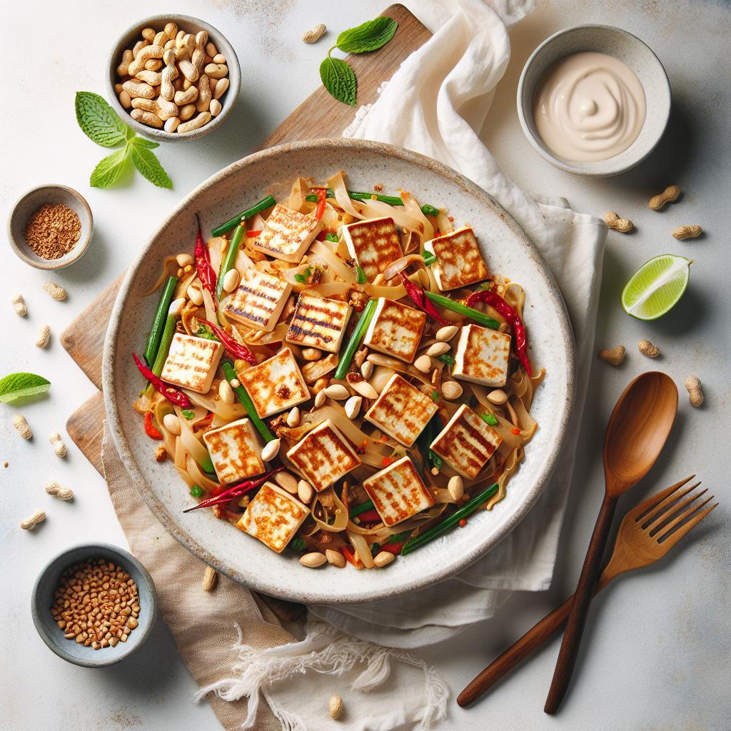 Savor the Flavors: Authentic Tofu Pad Thai with Peanuts