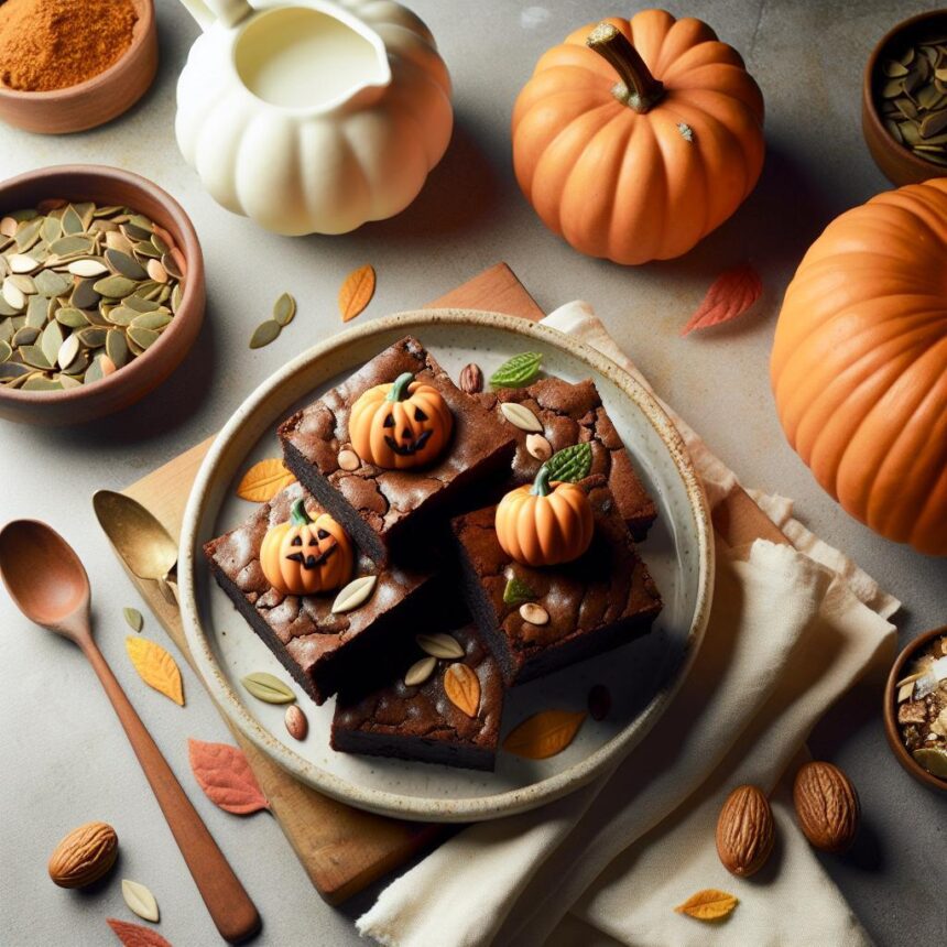Harvest Sweetness: Irresistible Pumpkin Patch Brownies