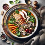 Savor the Harmony: Turkey and Mushroom Soup Delight