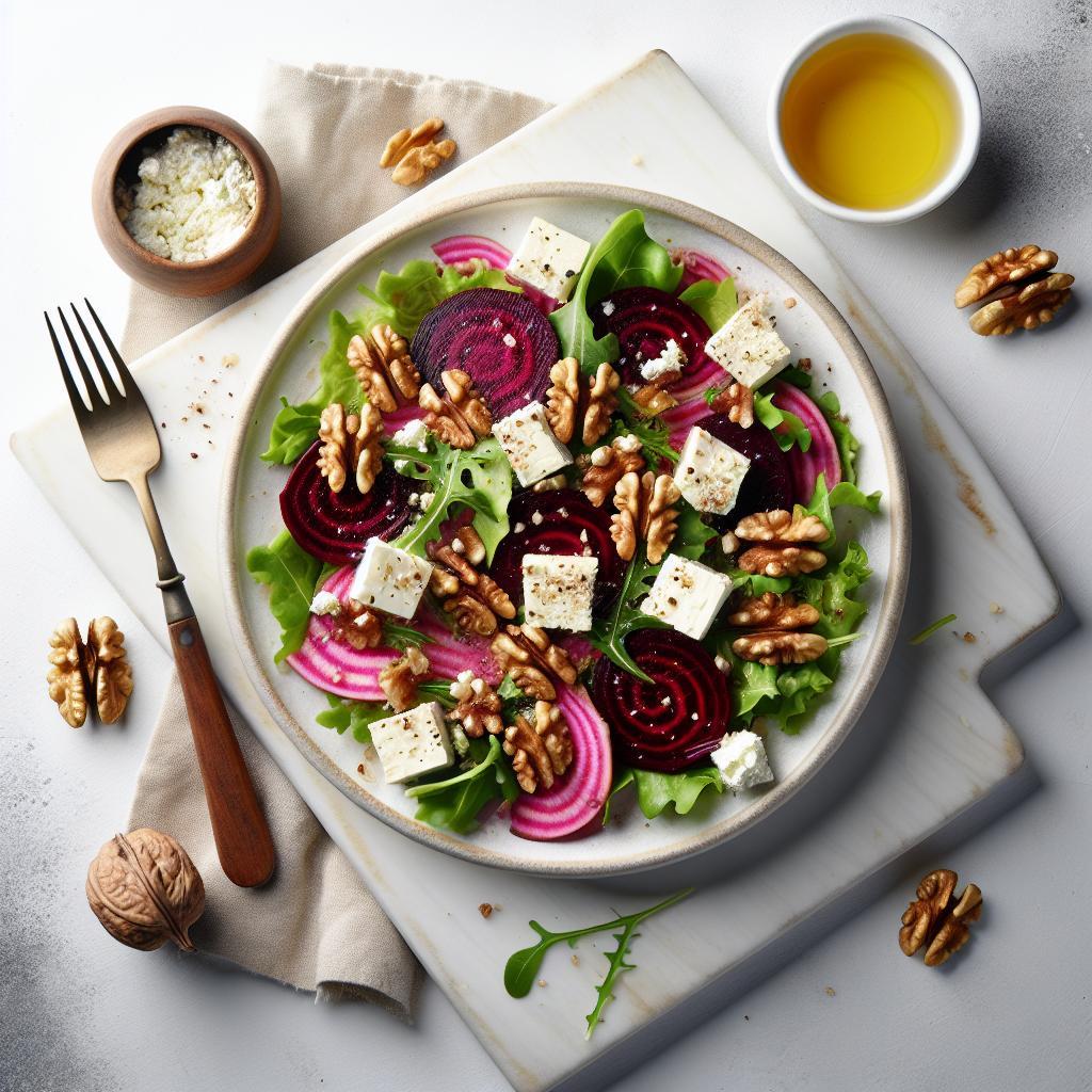 Bright Beet & Goat Cheese Salad: A Walnut Crunch Delight