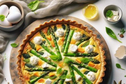 Spring Delight: Asparagus & Goat Cheese Quiche Recipe