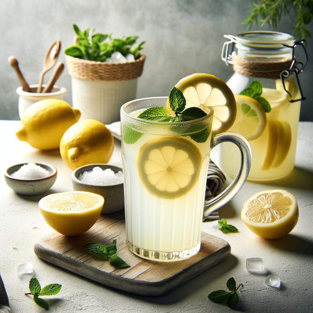 Zesty Homemade Lemonade: Freshly Squeezed from Scratch!