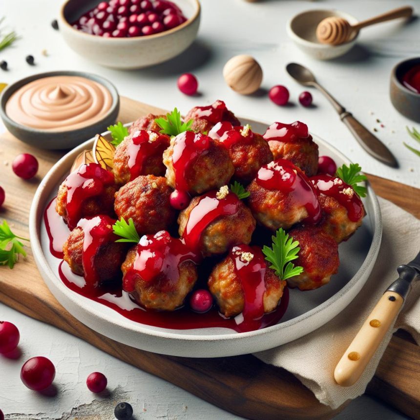 Tangy Cranberry Sauce Meatballs: A Festive Appetizer Delight