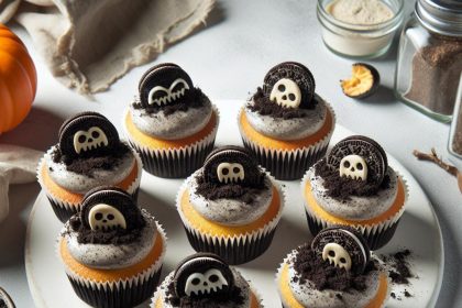 Spooky Graveyard Cupcakes: Oreo Dirt Treats for Halloween