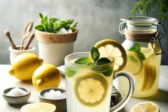 Zesty Homemade Lemonade: Freshly Squeezed from Scratch!