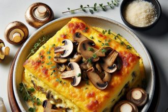 Melted Comfort: Cheesy Polenta Casserole with Mushrooms