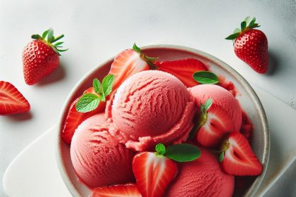 Timeless Delight: The Art of Classic Strawberry Sorbet